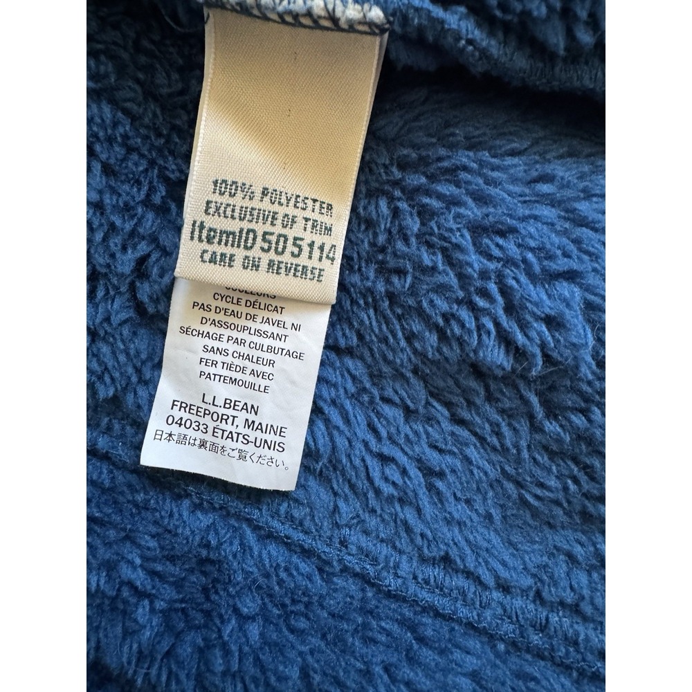 LL BEAN MOUNTAIN PILE FLEECE VEST Women SZ Small GREEN/ BLUE - Picture 7 of 7